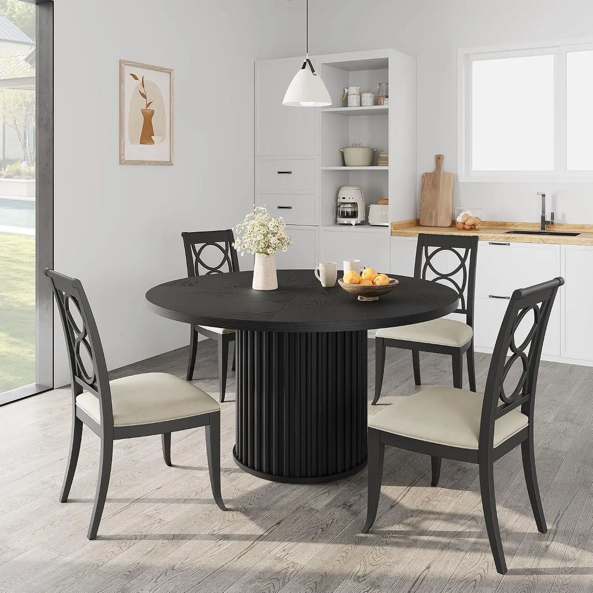 Garvee Farmhouse Round Dining Table for Modern Living Spaces