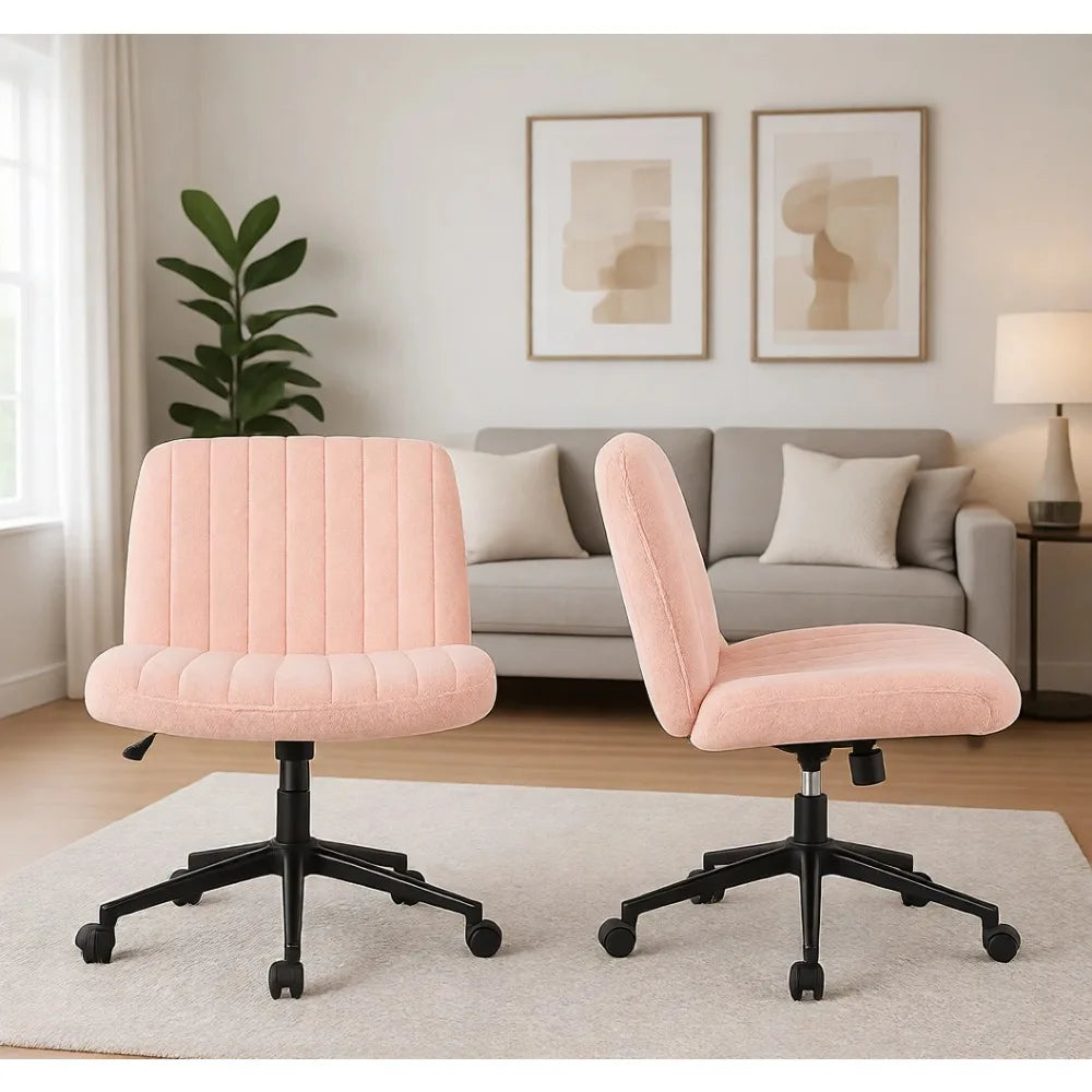 Cross Chairs With Wheels Wide Seat Swivel Home Office Chair