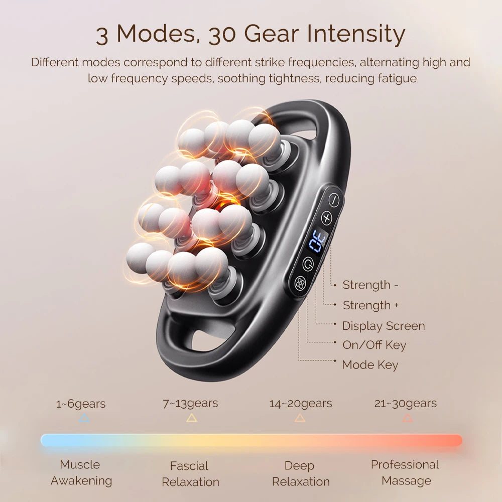 Foreverlily 16 Head Fascia Gun High Frequency Back And Waist Massage Gun