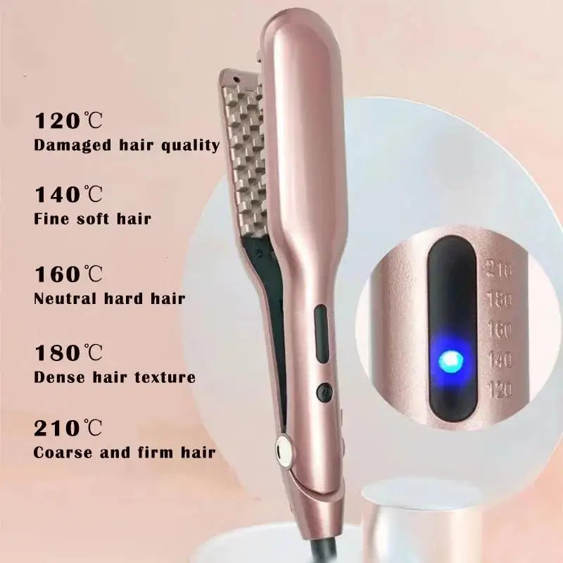 VoluVibe Ceramic Hair Crimping Iron For Fluffy Volume Styles