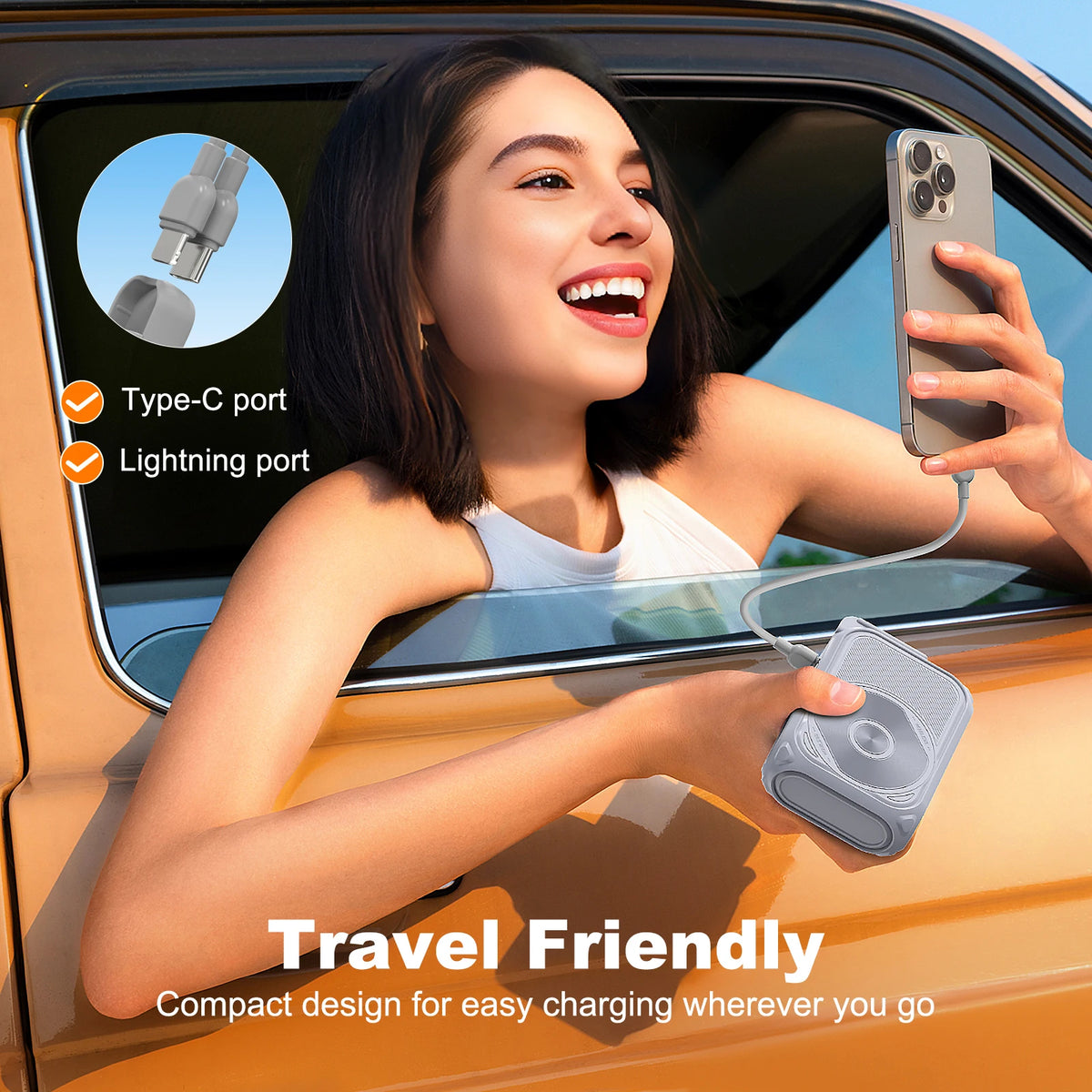 PRUNUS 22.5W Magnetic Wireless Power Bank 10000mAh USB Type C