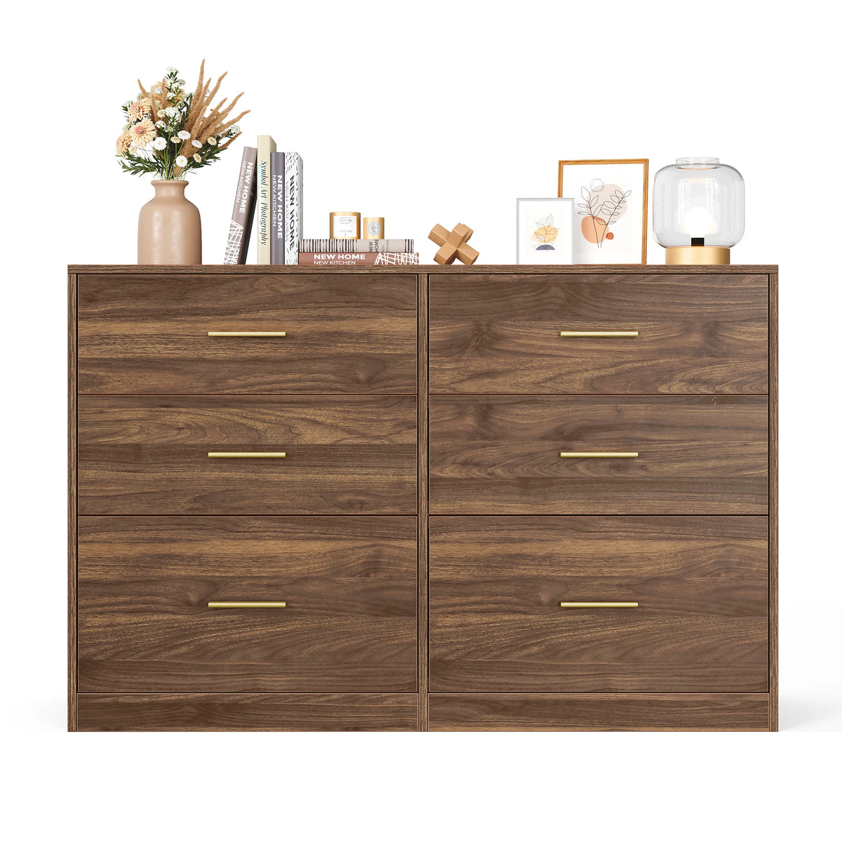 VASAGLE Custos Collection - Dresser for Bedroom, Chest of Drawers for Closet, Modern Style, TV Stand for Living Room, 6 Drawers,
