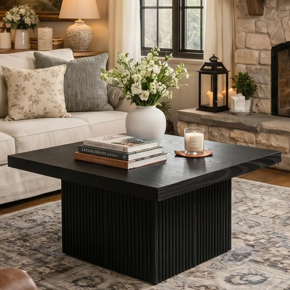 Modern Farmhouse Wooden Coffee Table for Small Living Spaces