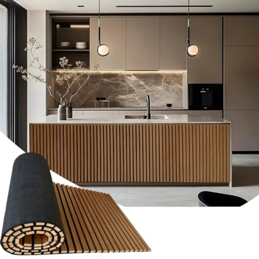 Acoustic Wood Wall Panels 3D Slat Walls For Interior