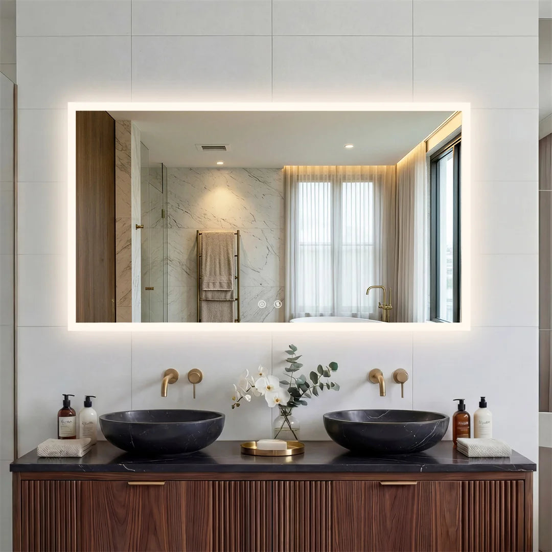 LUVODI LED Vanity Mirror With Defog And 3 Temperature Settings