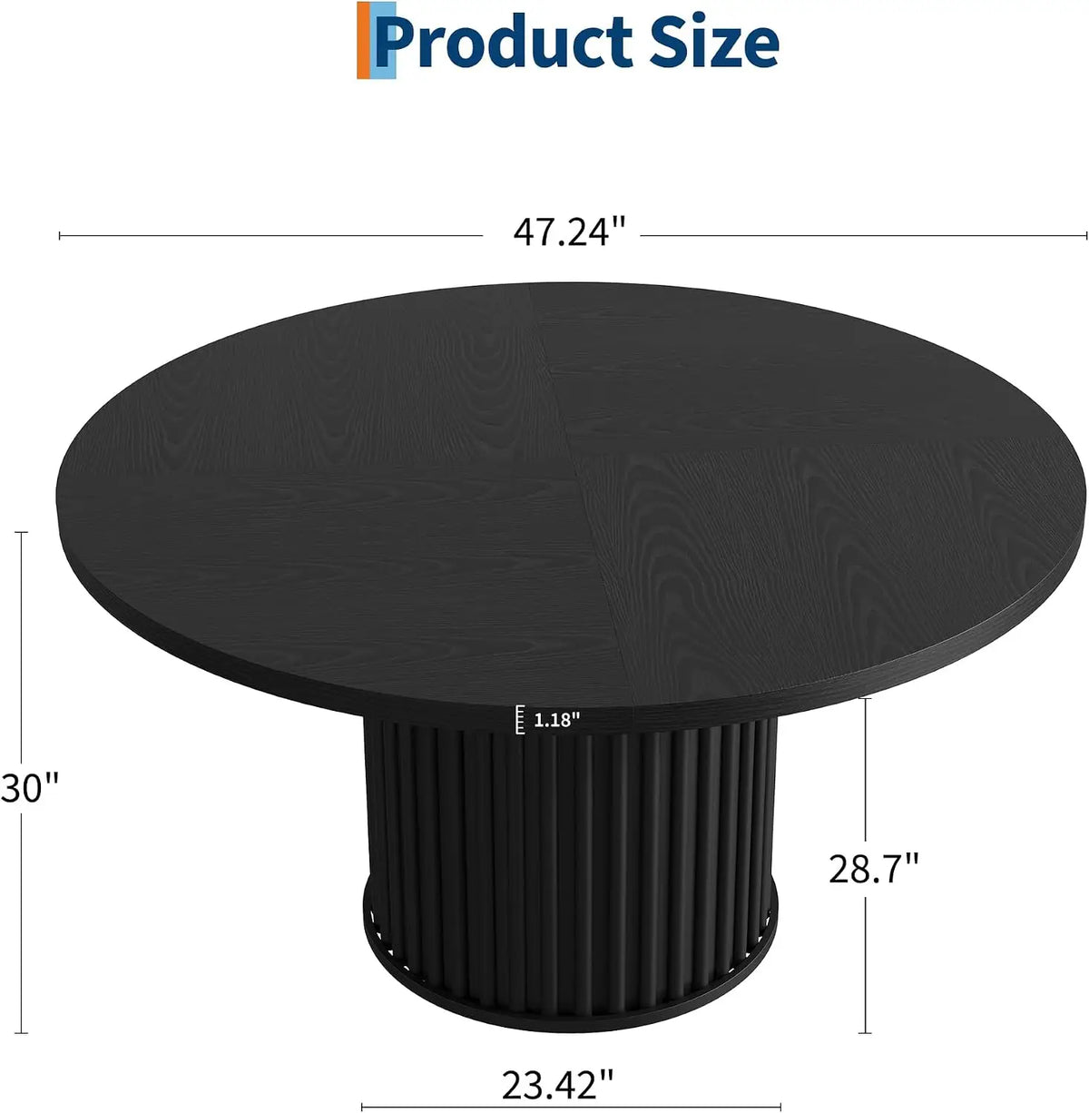 Garvee Farmhouse Round Dining Table for Modern Living Spaces