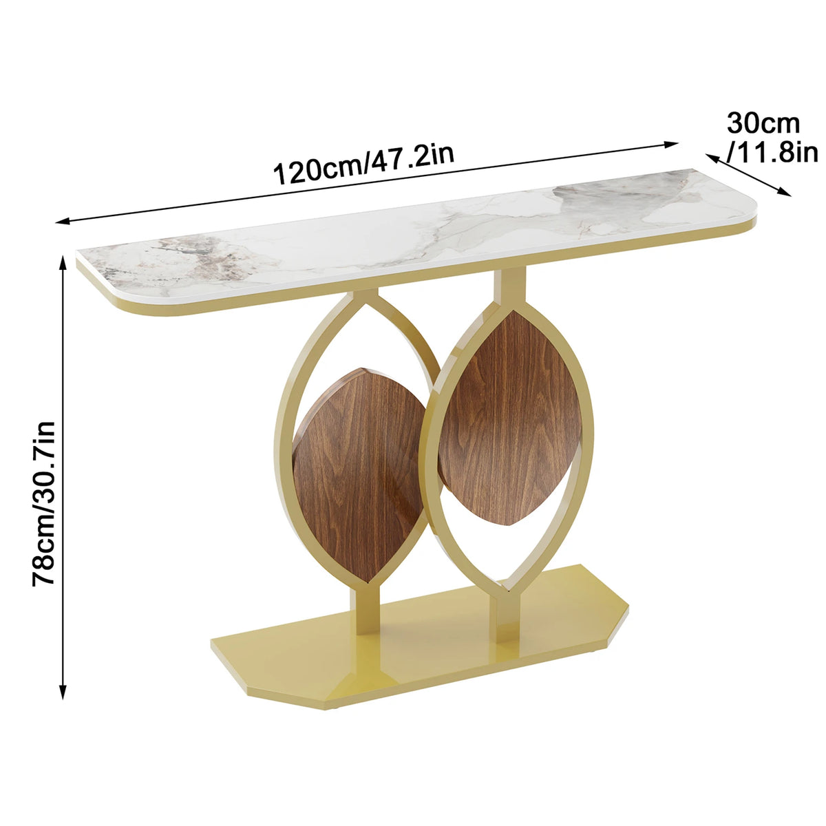 Modern Metal Console Table for Entryway Office and Coffee Bar