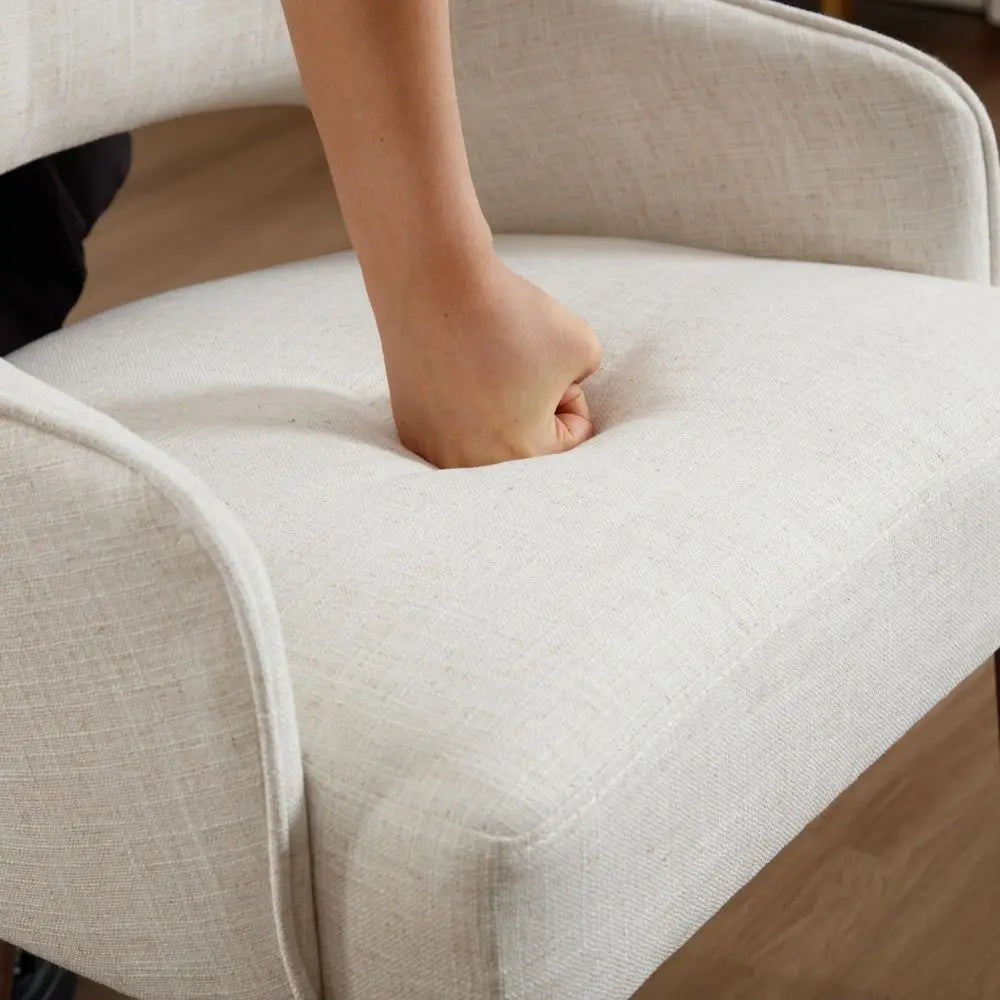 XMSJ Upholstered Dining Chairs With Padded Seats And Wood Legs