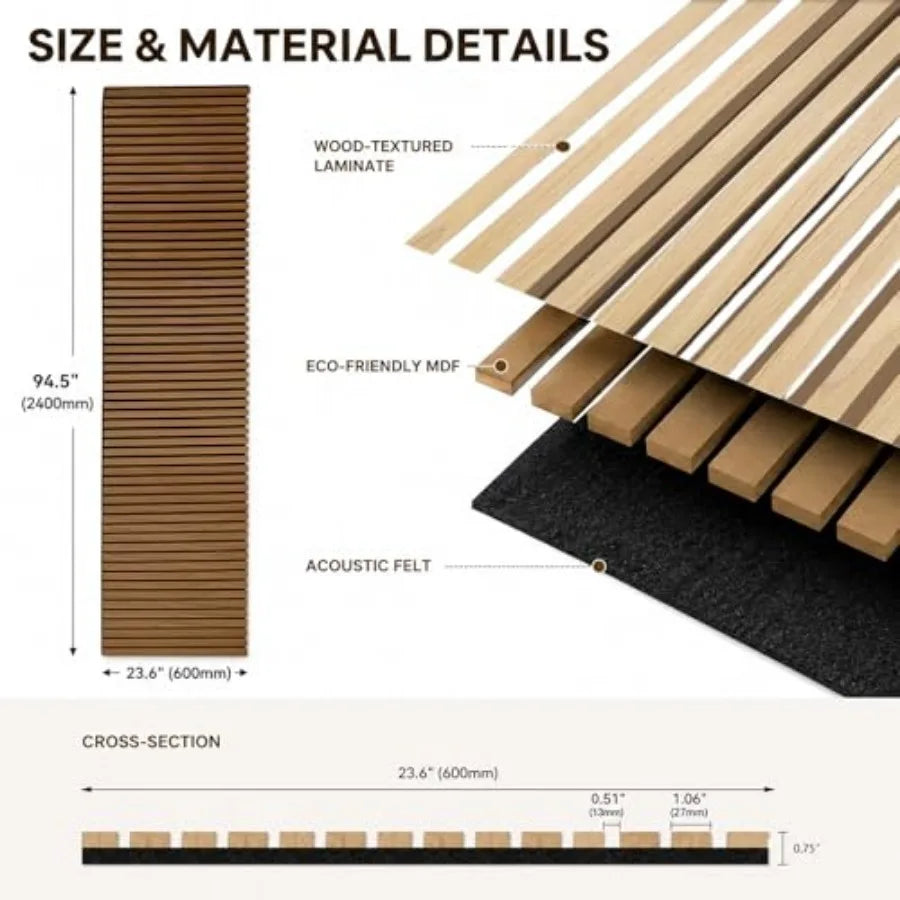 Acoustic Wood Wall Panels 3D Slat Walls For Interior