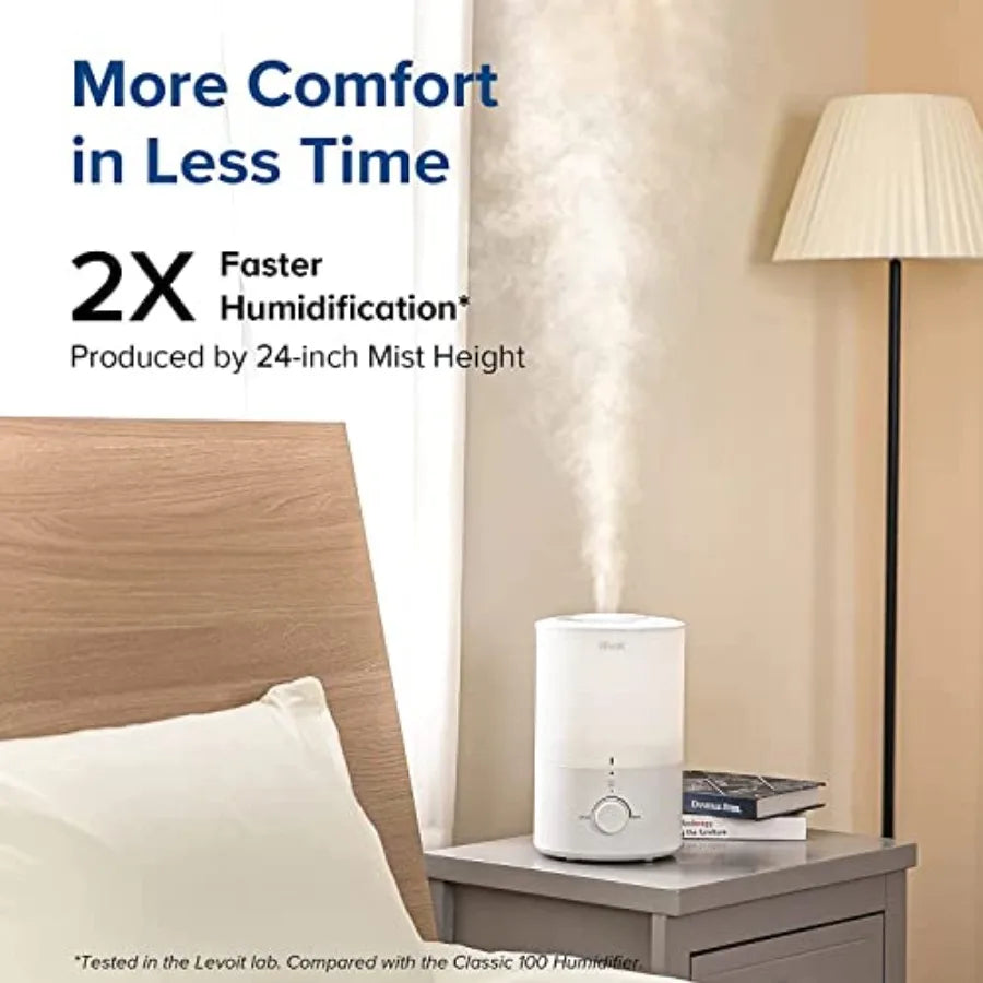 Humidifiers for Bedroom with Night Light 3L Water Tank Cool Mist Top Fill Essential Oil Diffuser for Baby Nursery and Plants, 3