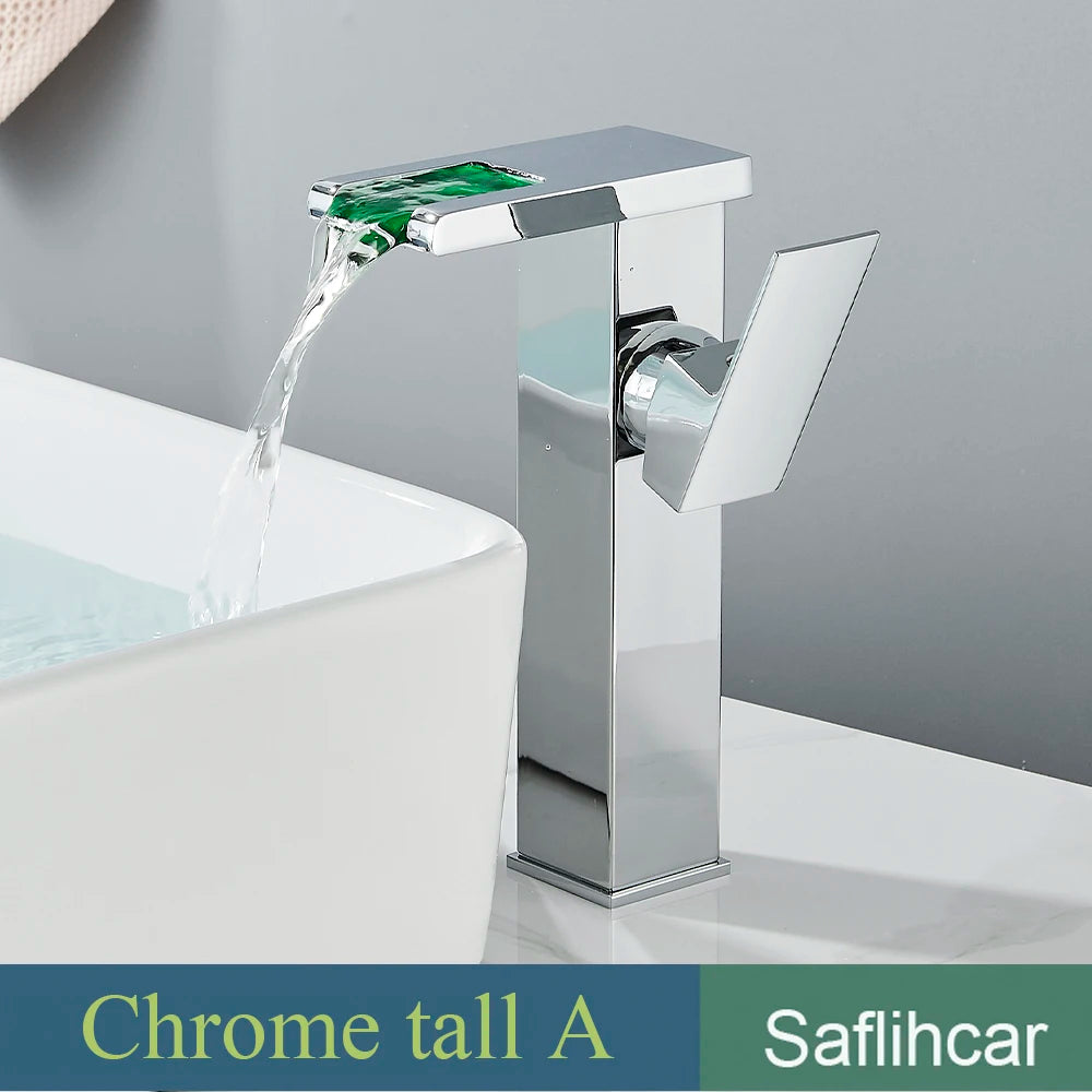 SAFLIHCAR LED Single Handle Hot And Cold Basin Faucet