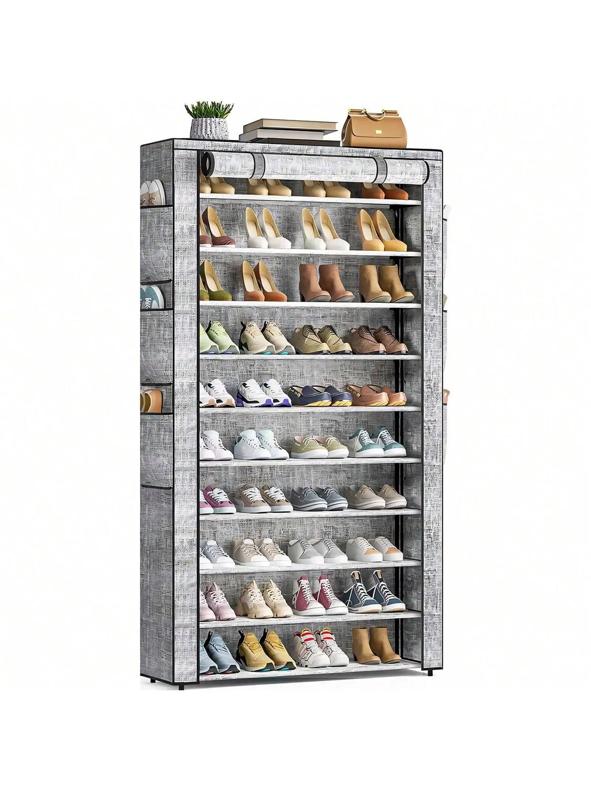 Large Capacity Dustproof Shoe Storage Cabinet For Entryway And Bedroom