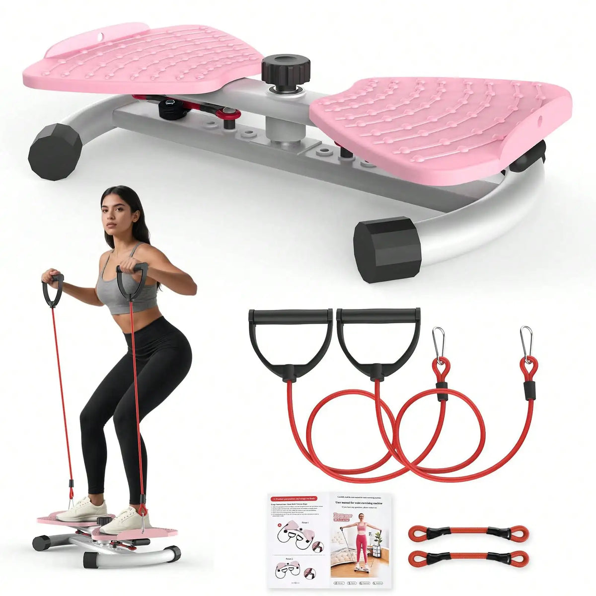 Twist Waist Disc Board With Resistance Bands For Home Fitness