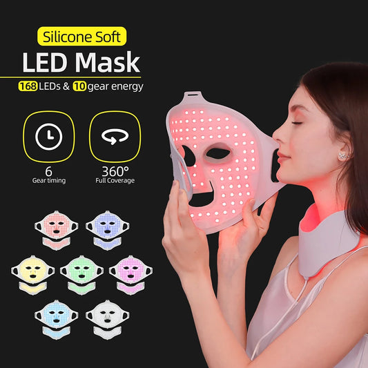Foreverlily LED Mask for Face and Neck Light Therapy