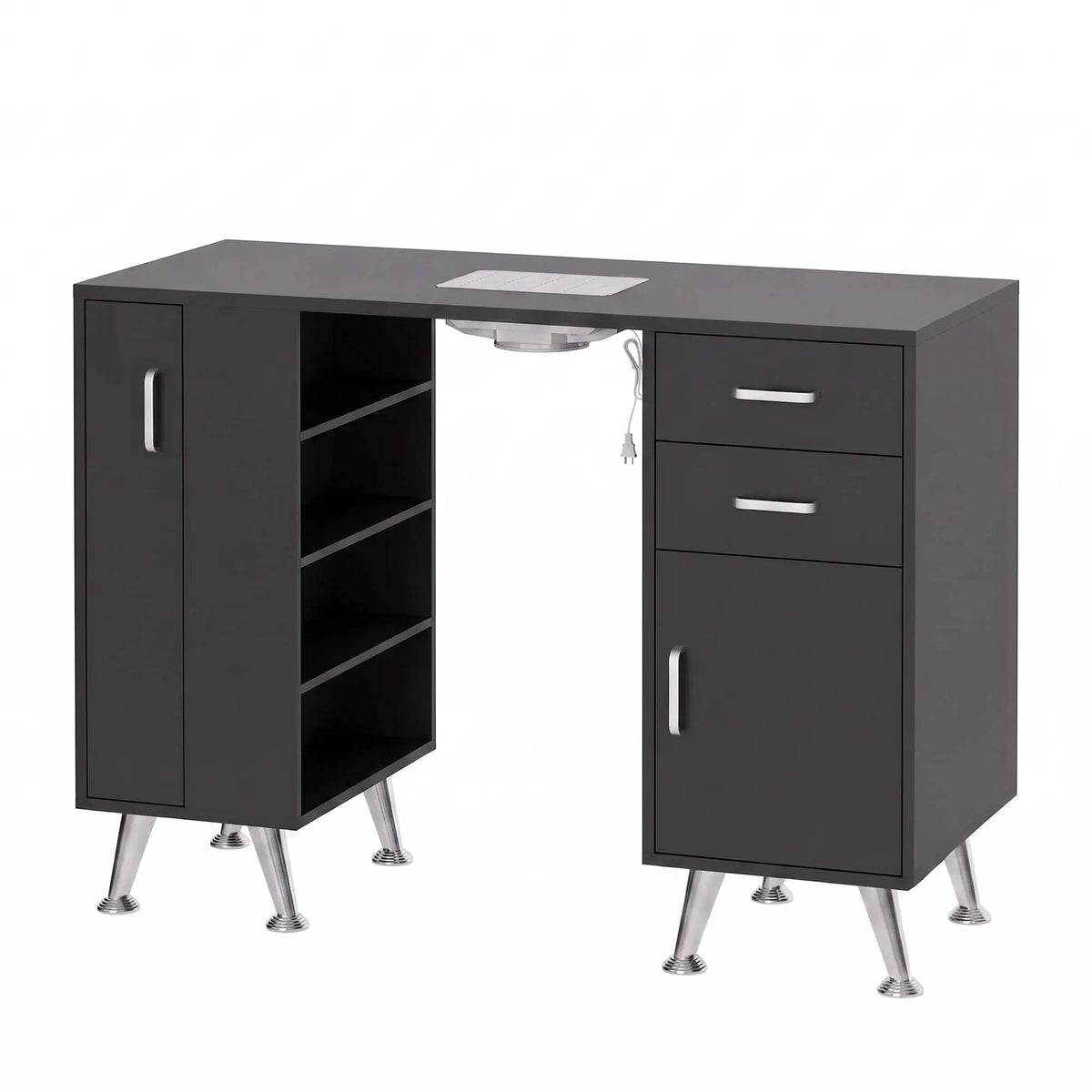 HiMISS Nail Technician Desk With Dust Collector And Storage Furniture
