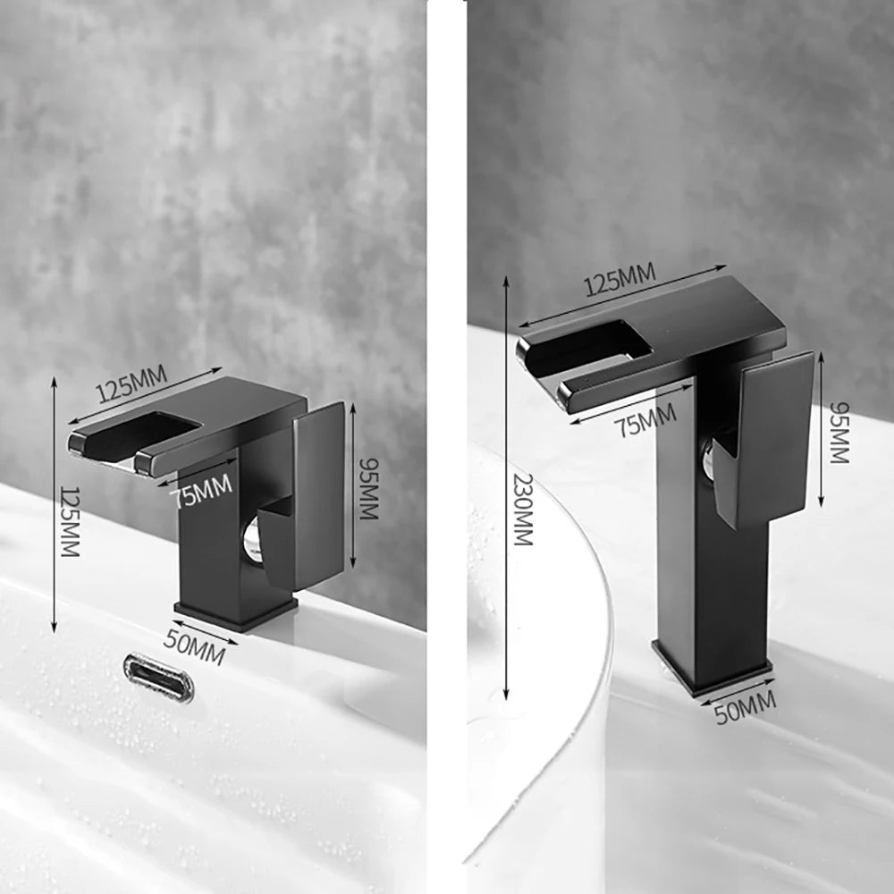 SAFLIHCAR LED Single Handle Hot And Cold Basin Faucet