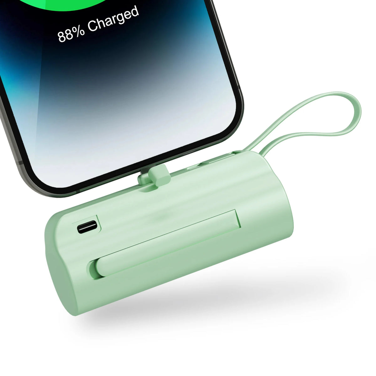 Mini 4500mAh Power Bank Capsule With Dual USB C Ports