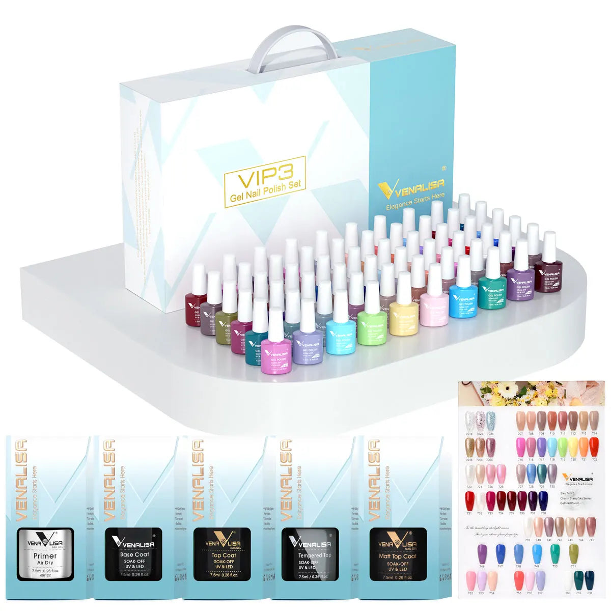 VENALISA VIP Gel Nail Polish Kit 60 Color Set Premium