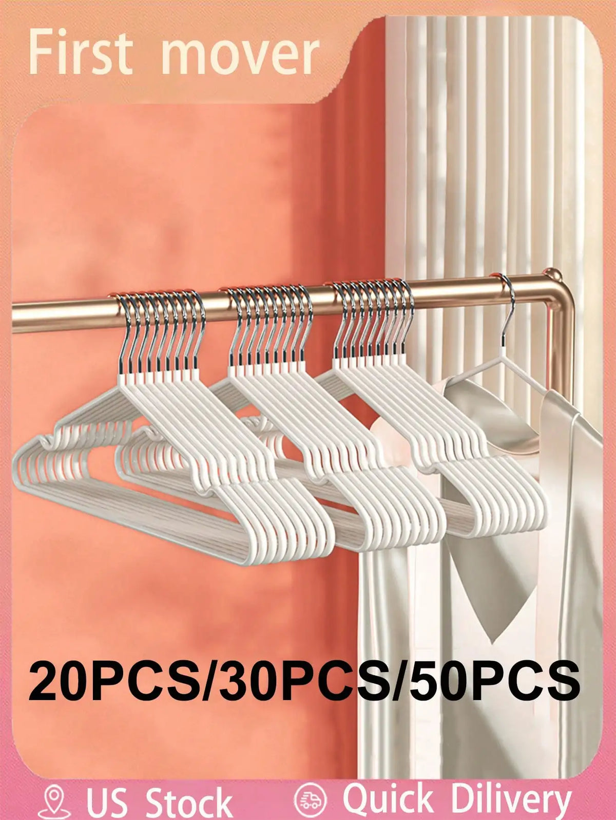 Stainless Steel Dip Coated Hangers With Shoulder Grooves
