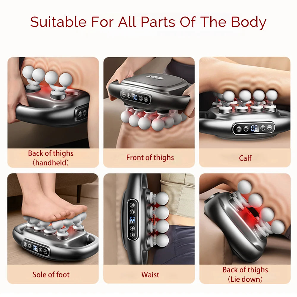 Foreverlily 16 Head Fascia Gun High Frequency Back And Waist Massage Gun