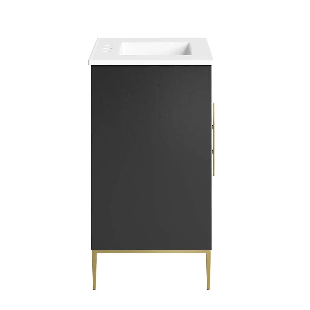 XMSJ Contemporary Bathroom Vanity Cabinet With Solid Wood Construction
