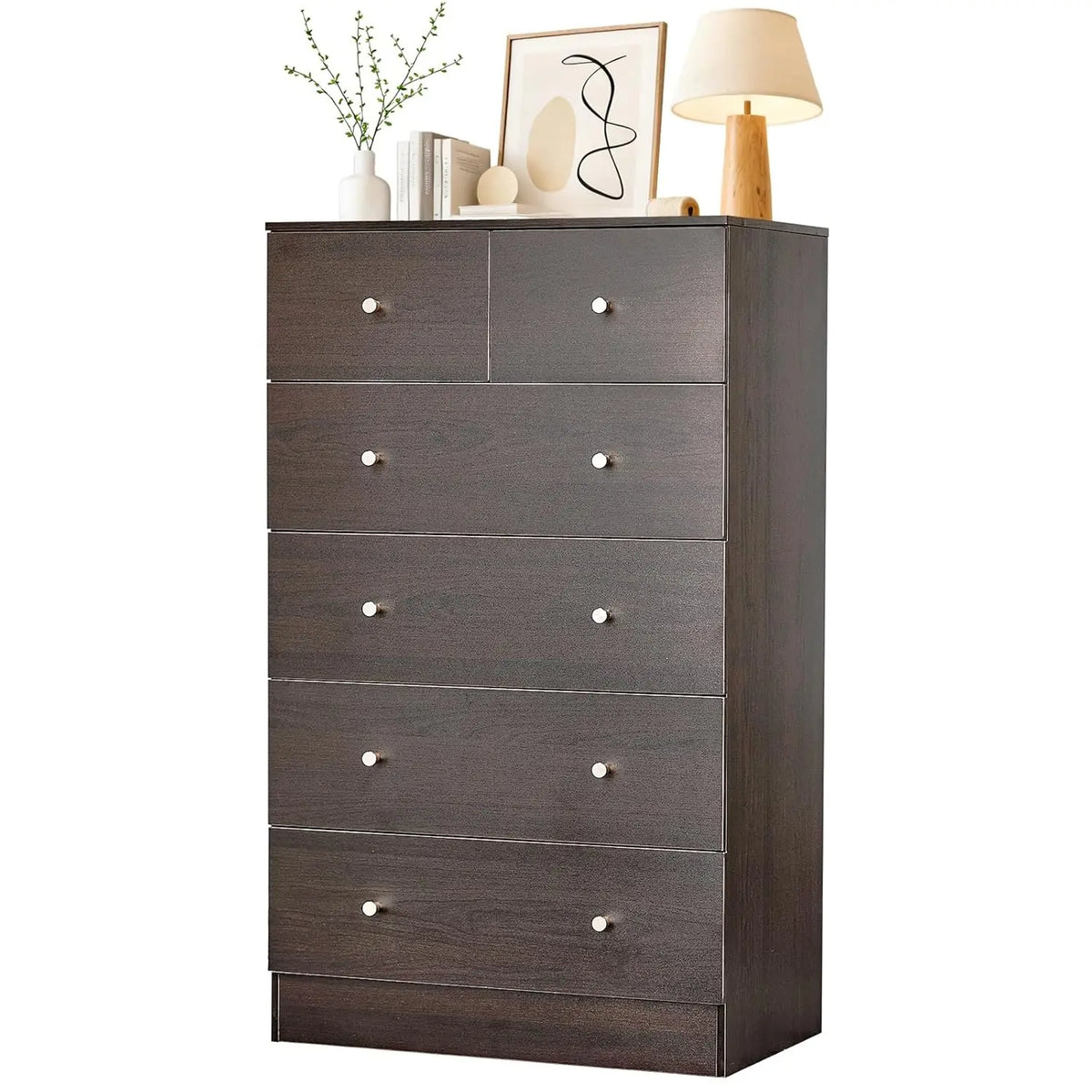 Modern Wood Dresser With AntiTipping Design And Handles