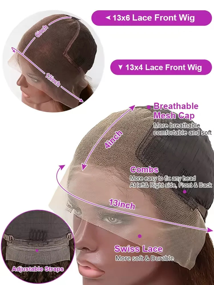 250% 13x4 HD Transparent 99J Burgundy Loose Wave Lace Front Wigs Deep Wave Frontal Wig Colored 99j Burgundy Deep Curly Lace Front Human Hair Wigs Preplucked For Women