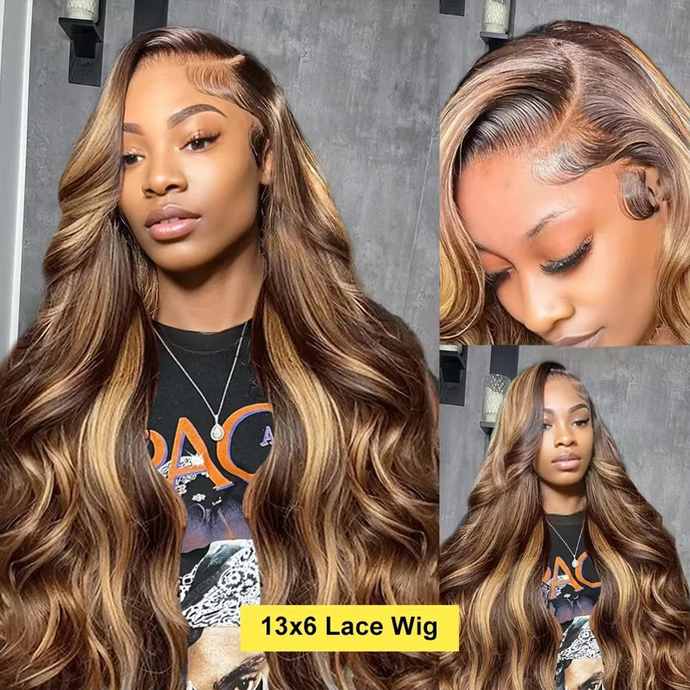 Larhali Remy Body Wave Lace Front Wig HD Transparent