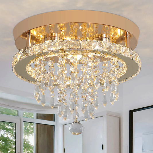 GreeLustr Modern Crystal Chandelier Led Ceiling Light