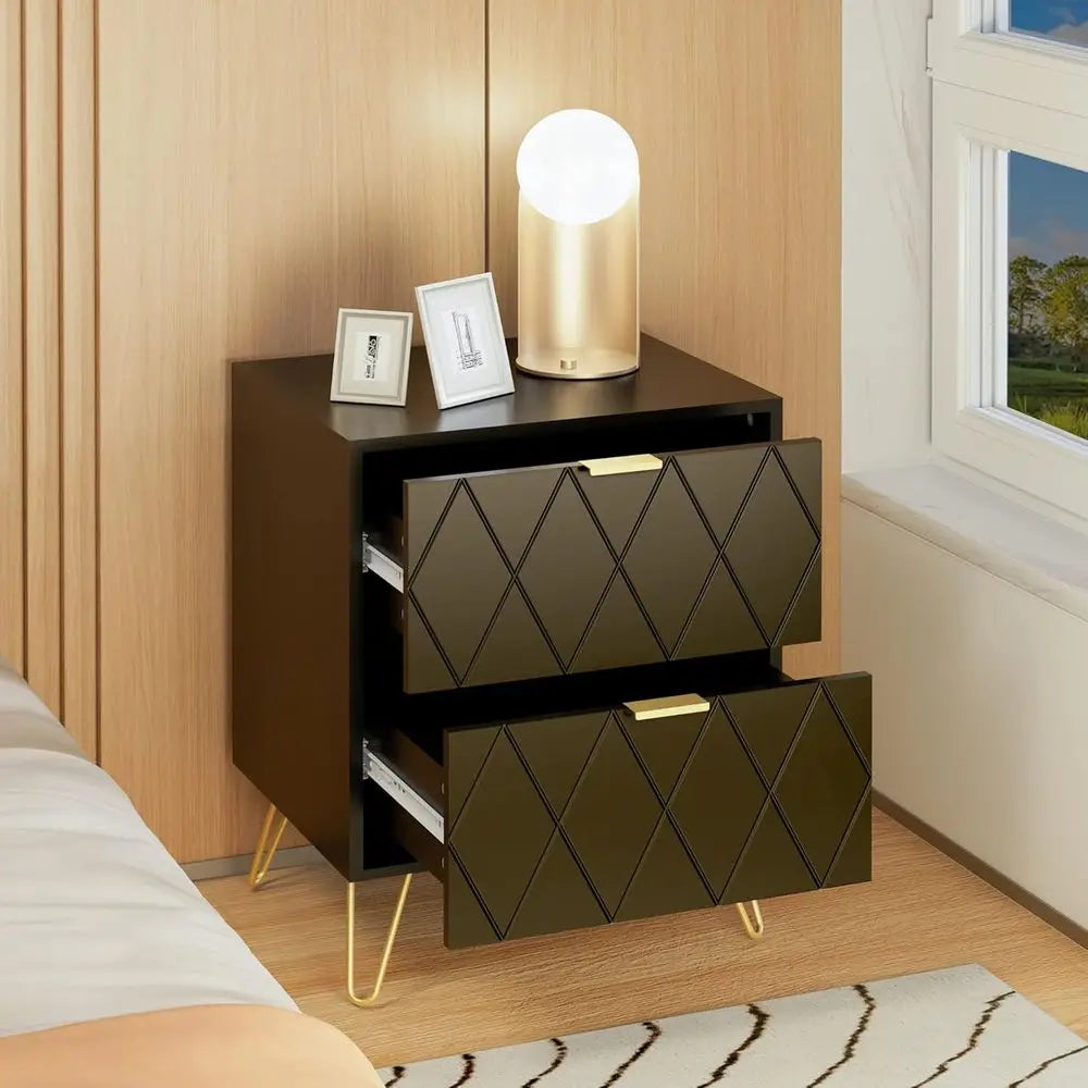Three Piece Bedroom Furniture Set With Dresser And Nightstands