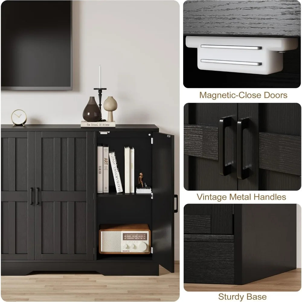 Modern Farmhouse Sideboard Buffet Cabinet With Storage