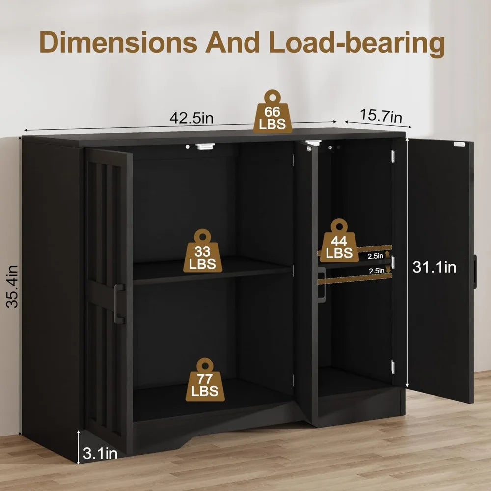 Modern Farmhouse Sideboard Buffet Cabinet With Storage
