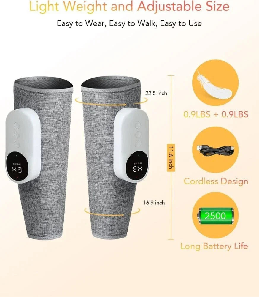 Advanced Air Compression Heated Leg And Calf Massager
