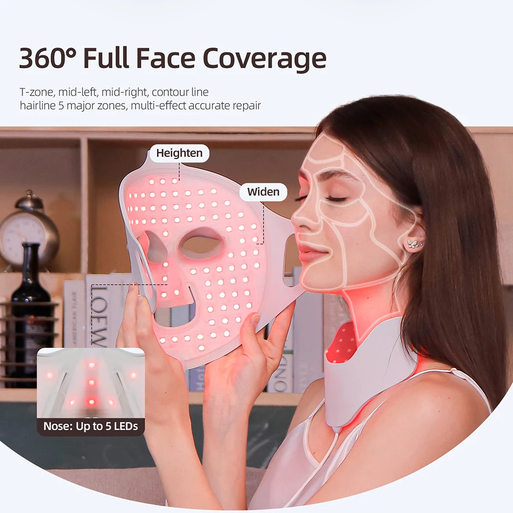 Foreverlily LED Mask for Face and Neck Light Therapy