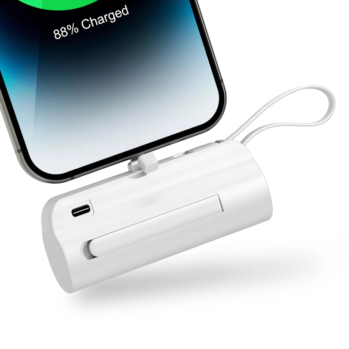 Mini 4500mAh Power Bank Capsule With Dual USB C Ports
