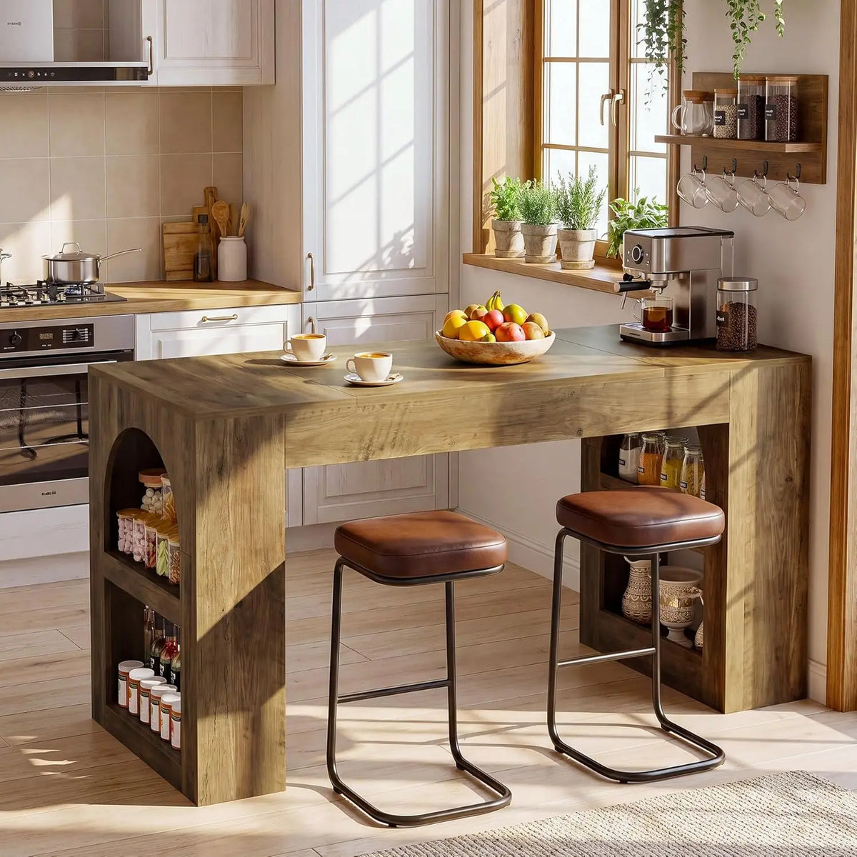 Kitchen Island With Storage Farmhouse Table For Living Rooms
