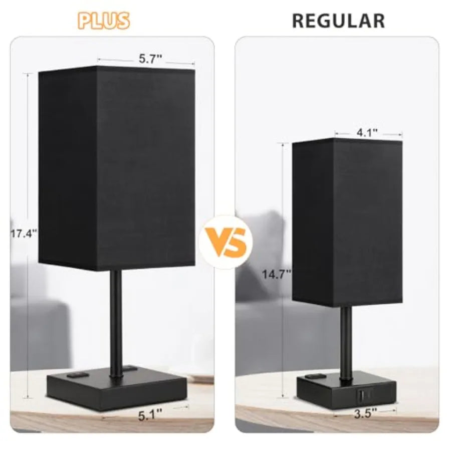 of 2 Lamp for Nightstand Touch Lamps for Bedroom, 3000K White Light for Living Room, Bedside Table Lamp for Men